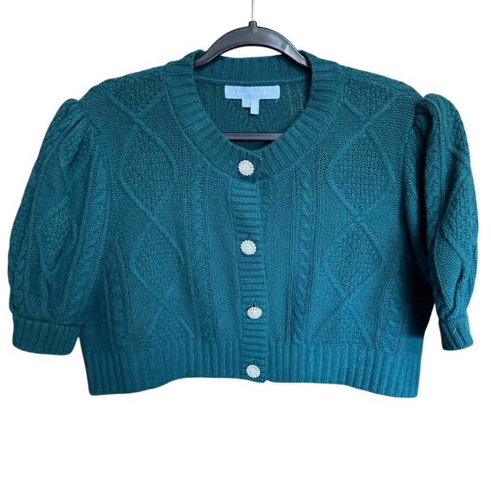 Hill House NWOT Ollie Sweater Cardigan Cropped Merino Wool Cable Knit Size XL - Picture 6 of 15